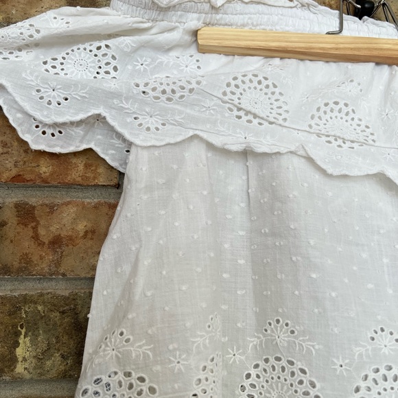 American Eagles Outfitters White Ruffle Shirt - Picture 2 of 10